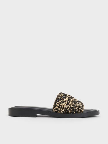 Charles & Keith - Woven Two-Tone Slide Sandals - Charles & Keith - Modalova