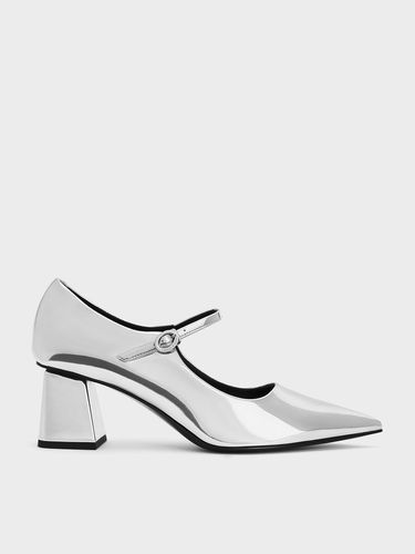 Charles & Keith - Metallic Pointed-Toe Mary Jane Pumps - Charles & Keith - Modalova