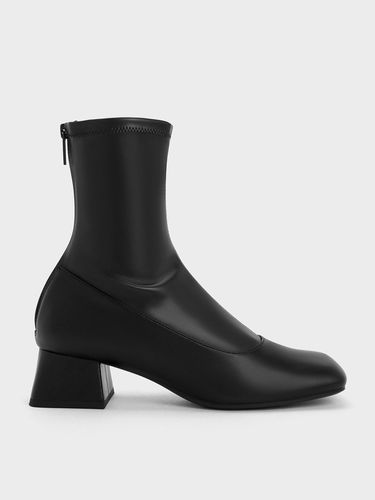 Charles & Keith - Trapeze Block Heel Ankle Boots - Charles & Keith - Modalova