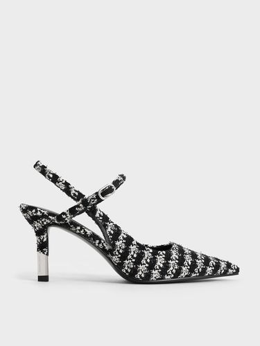 Charles & Keith - Tweed Two-Tone Heel Slingback Pumps - Charles & Keith - Modalova