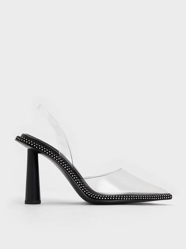 Charles & Keith - See-Through Crystal-Embellished Slingback Pumps - Charles & Keith - Modalova