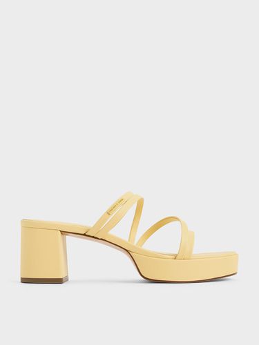 Charles & Keith - Strappy Trapeze-Heel Mules - Charles & Keith - Modalova