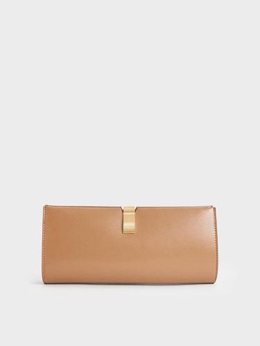 Charles & Keith - Wisteria Metallic-Accent Clutch - Charles & Keith - Modalova