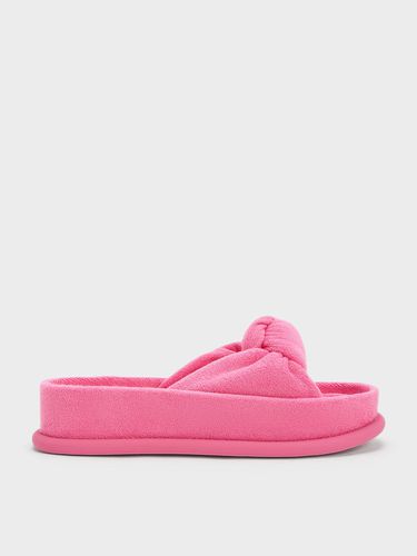 Charles & Keith - Loey Textured Knotted Slides - Charles & Keith - Modalova