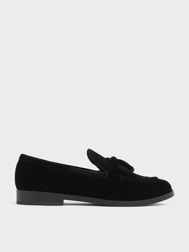 Charles & Keith - Velvet Bow Loafers - Charles & Keith - Modalova