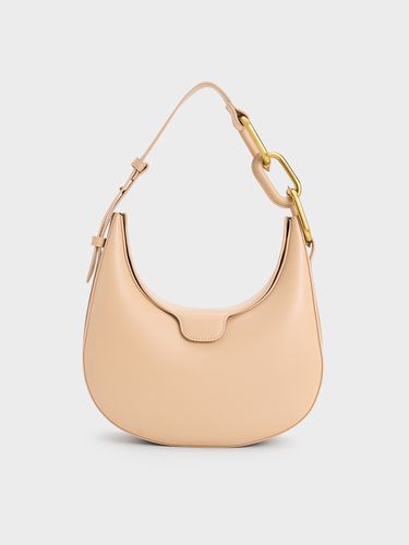 Charles & Keith - Kora Metallic-Accent Moon Bag - Charles & Keith - Modalova