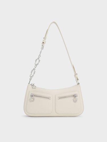 Charles & Keith - Flower-Embellished Shoulder Bag - Charles & Keith - Modalova