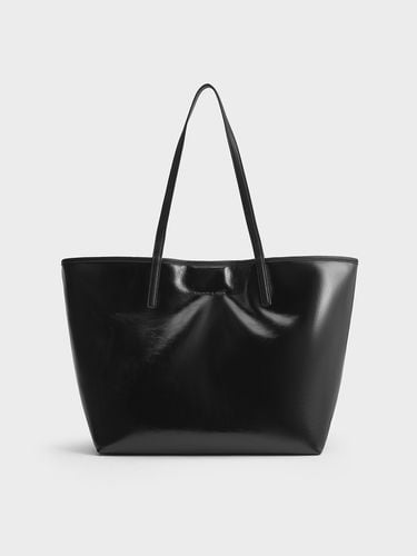 Charles & Keith - Sianna Crinkle-Effect Reversible Tote Bag - Charles & Keith - Modalova