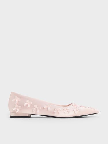 Charles & Keith - Satin Bow Pointed-Toe Flats - Charles & Keith - Modalova