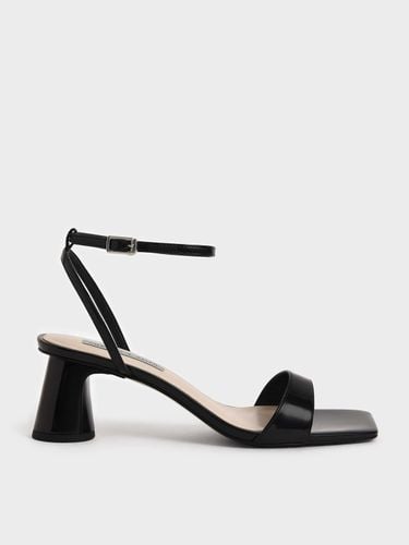 Charles & Keith - Patent Ankle-Strap Cylindrical Heel Sandals - Charles & Keith - Modalova