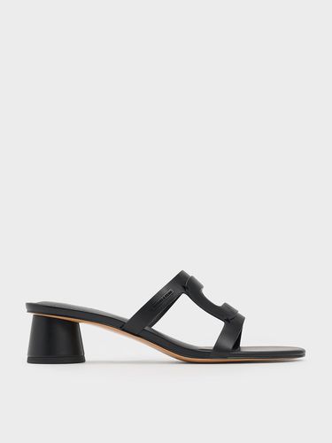 Charles & Keith - Easley Cut-Out Cylinder-Heel Mules - Charles & Keith - Modalova