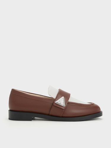 Charles & Keith - Trice Two-Tone Metallic Accent Loafers - Charles & Keith - Modalova