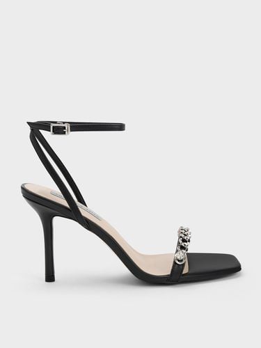 Charles & Keith - Chain-Embellished Ankle Strap Sandals - Charles & Keith - Modalova