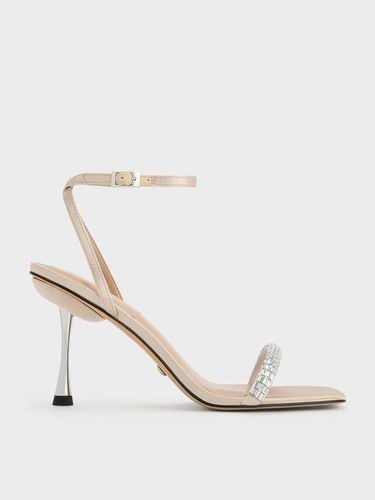 Charles & Keith - Demi Recycled Polyester Embellished Ankle-Strap Sandals - Charles & Keith - Modalova