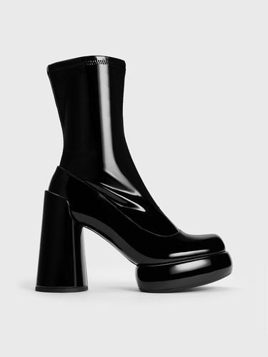 Charles & Keith - Darcy Patent Platform Ankle Boots - Charles & Keith - Modalova