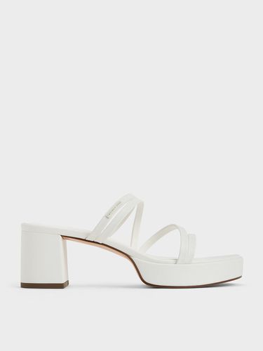 Charles & Keith - Strappy Trapeze-Heel Mules - Charles & Keith - Modalova