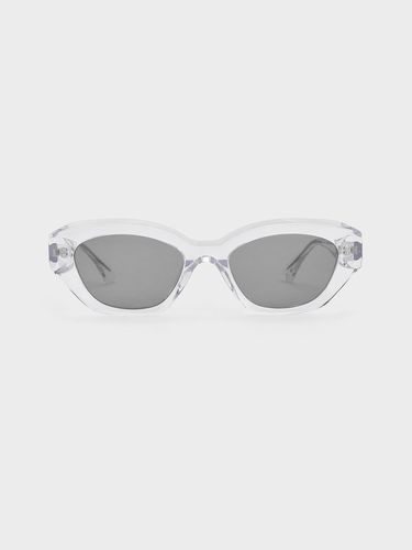 Charles & Keith - Recycled Acetate Geometric-Frame Cateye Sunglasses - Charles & Keith - Modalova