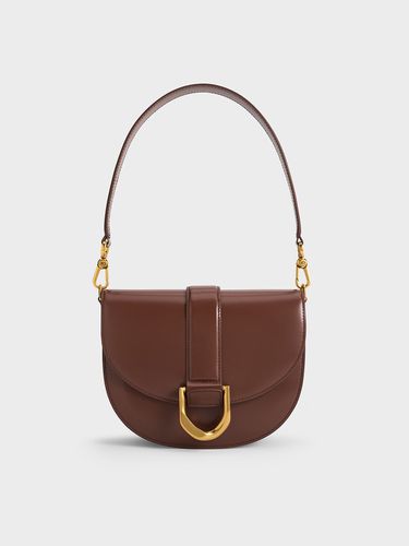 Charles & Keith - Gabine Leather Saddle Bag - Charles & Keith - Modalova