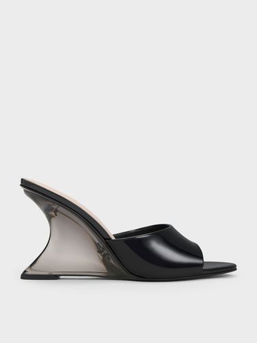 Charles & Keith - Patent Sculptural Heel Wedges - Charles & Keith - Modalova