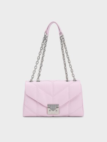 Charles & Keith - Eudora Chevron Trapeze Bag - Charles & Keith - Modalova