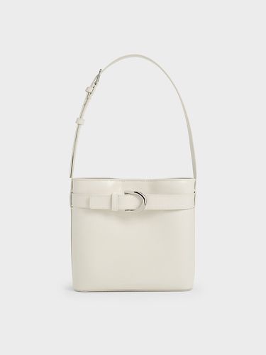 Charles & Keith - Gabine Leather Belted Bucket Bag - Charles & Keith - Modalova