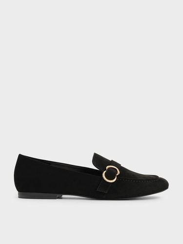 Charles & Keith - Metallic Accent Textured Penny Loafers - Charles & Keith - Modalova