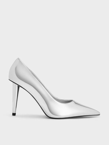 Charles & Keith - Metallic Cone-Heel Pointed-Toe Pumps - Charles & Keith - Modalova