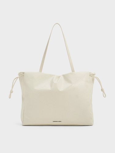 Charles & Keith - Bethel Crinkle-Effect Ruched Drawstring Tote Bag - Charles & Keith - Modalova