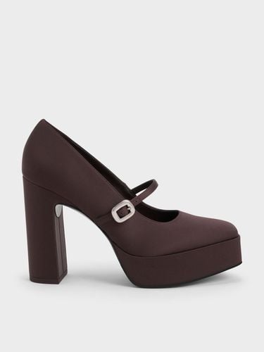 Charles & Keith - Satin Platform Mary Jane Pumps - Charles & Keith - Modalova