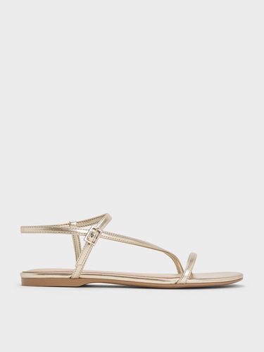 Charles & Keith - Metallic Ankle-Strap Sandals - Charles & Keith - Modalova