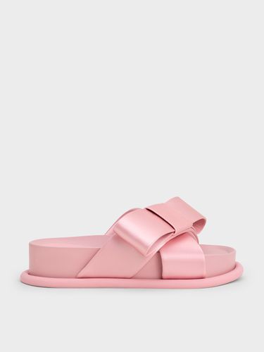 Charles & Keith - Satin Bow Flatform Sandals - Charles & Keith - Modalova