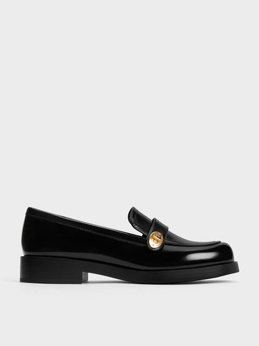 Charles & Keith - Hettie Metallic-Buckle Strap Loafers - Charles & Keith - Modalova