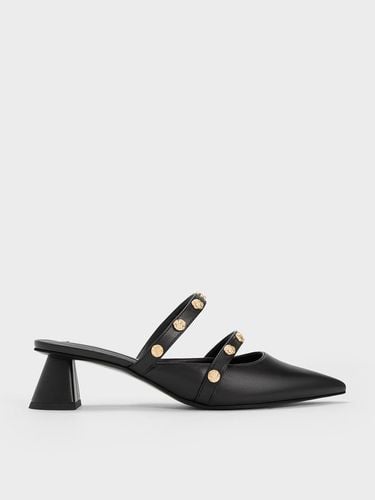 Charles & Keith - Studded Trapeze Heel Mules - Charles & Keith - Modalova