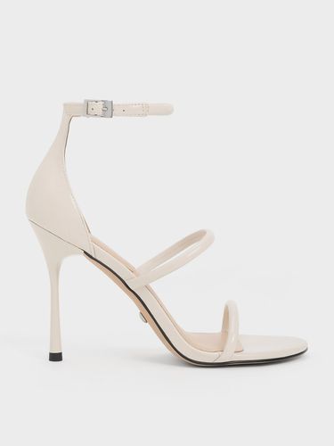 Charles & Keith - Patent Leather Triple Strap Heeled Sandals - Charles & Keith - Modalova