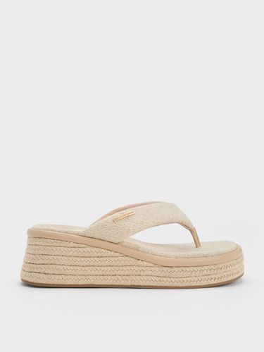 Charles & Keith - Linen Espadrille Thong Sandals - Charles & Keith - Modalova