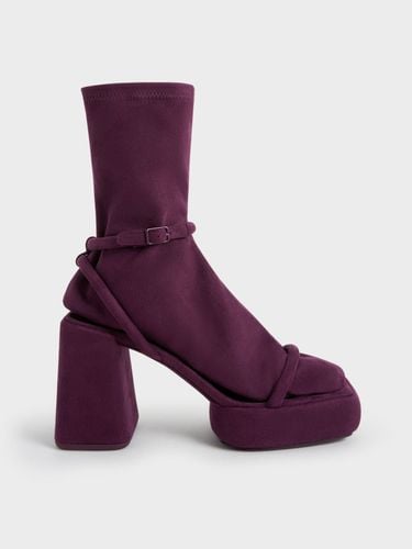 Charles & Keith - Lucile Textured Platform Calf Boots - Charles & Keith - Modalova