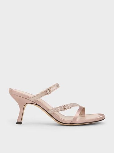 Charles & Keith - Satin Strappy-Lace Thong Sandals - Charles & Keith - Modalova