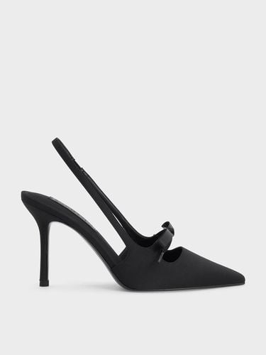 Charles & Keith - Satin Bow Pointed-Toe Slingback Pumps - Charles & Keith - Modalova