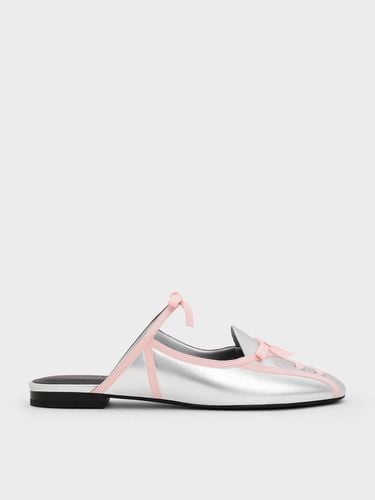 Charles & Keith - Metallic Lace-Up Bow Ballet Mules - Charles & Keith - Modalova