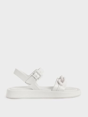 Charles & Keith - Chunky Chain-Link Ankle-Strap Padded Sandals - Charles & Keith - Modalova