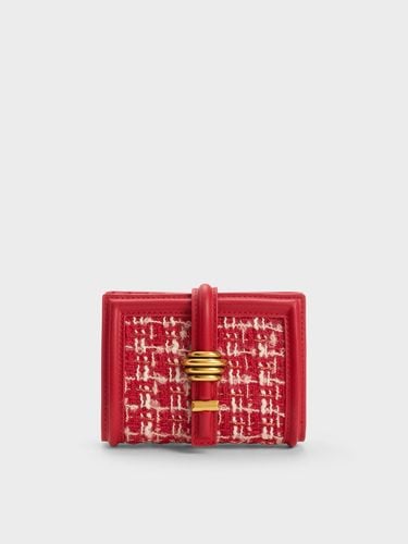 Charles & Keith - Trudy Metallic Accent Tweed Wallet - Charles & Keith - Modalova