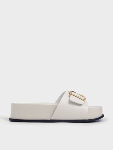 Charles & Keith - Metallic Buckle Flatform Sandals - Charles & Keith - Modalova