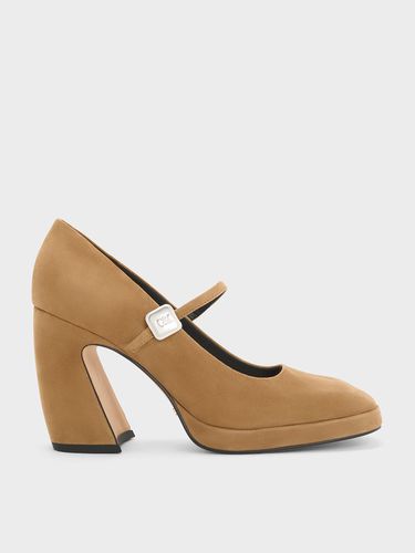 Charles & Keith - Jyll Suede Platform Mary Janes - Charles & Keith - Modalova