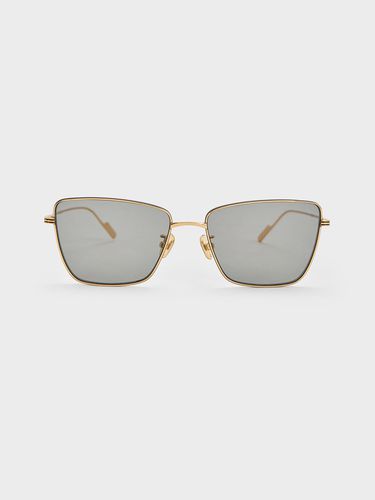 Charles & Keith - Metallic-Rim Square Sunglasses - Charles & Keith - Modalova