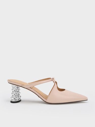 Charles & Keith - Bow Crossover Gem-Embellished Mules - Charles & Keith - Modalova