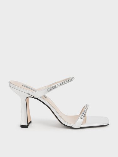 Charles & Keith - Metallic Gem-Encrusted Heeled Sandals - Charles & Keith - Modalova