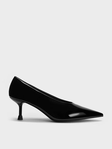 Charles & Keith - Patent Pointed-Toe Kitten-Heel Pumps - Charles & Keith - Modalova