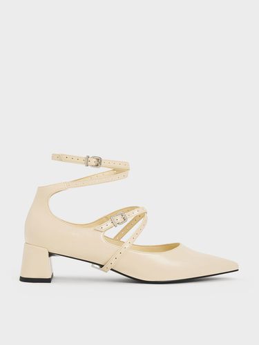 Charles & Keith - Crinkle-Effect Strappy Buckled Pumps - Charles & Keith - Modalova