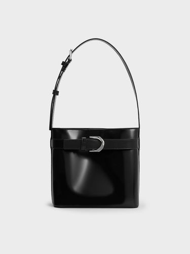 Charles & Keith - Gabine Leather Belted Bucket Bag - Charles & Keith - Modalova