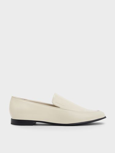 Charles & Keith - Almond-Toe Stitch-Trim Loafers - Charles & Keith - Modalova